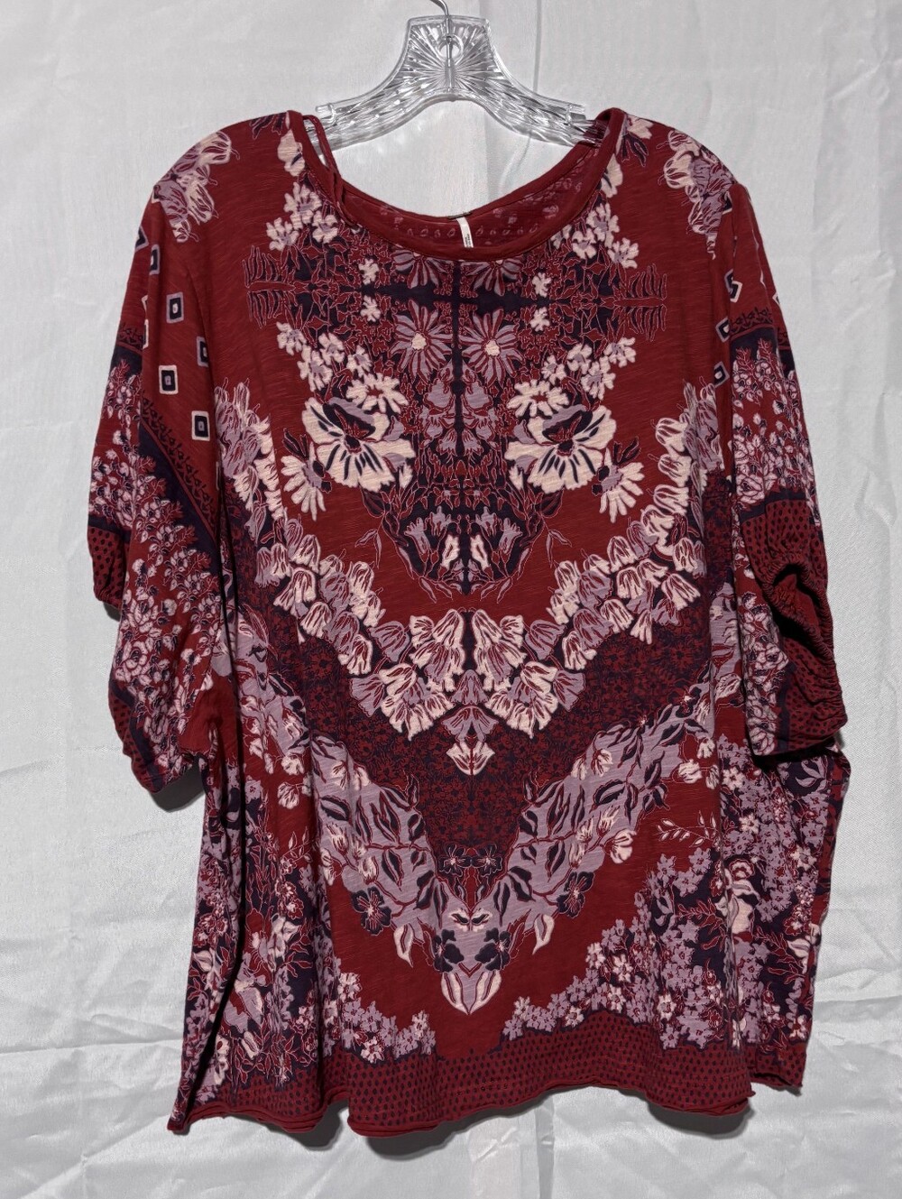 Free People Luly Teein red Bella Rosa Combo print Size XL - Picture 2 of 6
